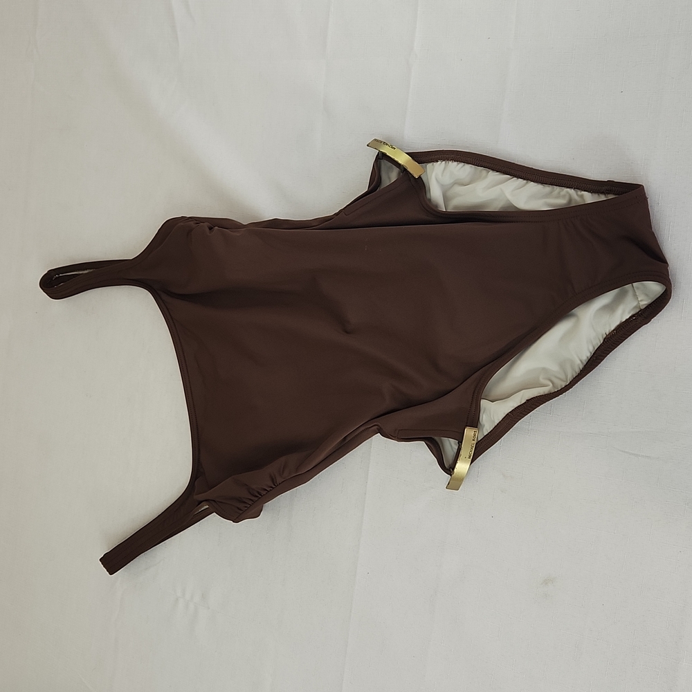 Michael Kors brown swimsuit.  Size 4